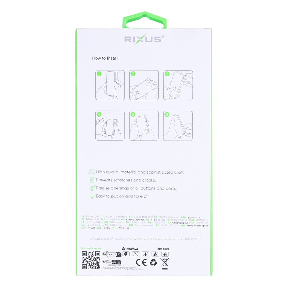 Rixus Anti-Burst Case For Samsung Galaxy S26 Edge Transparent