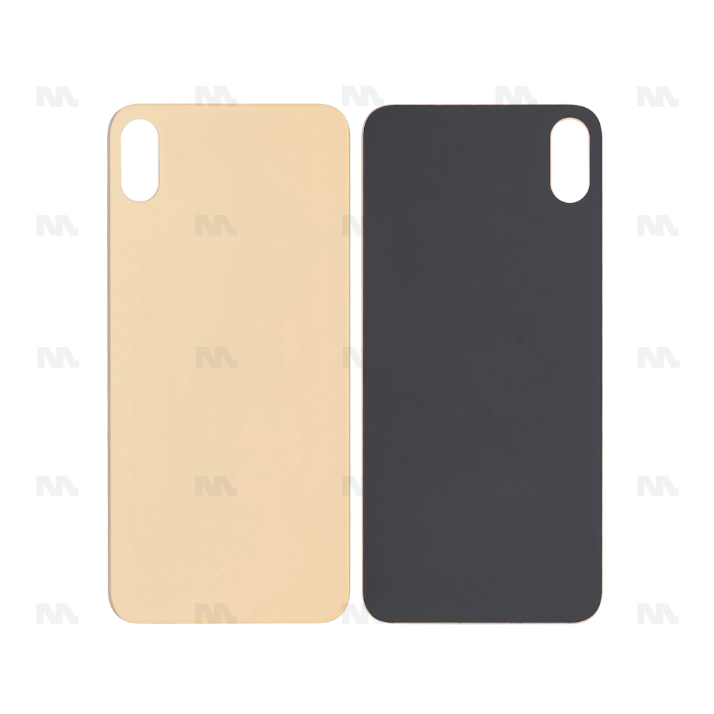 For Apple iPhone XS Max Back Glass, Enlarged Camera Frame Gold Compatible