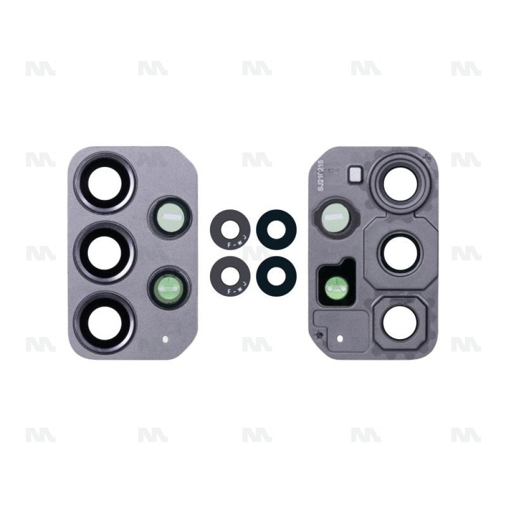 Capa de Lente de Câmera com Moldura para Samsung Galaxy A72 4G 5G A725 A726 Preto Peça de Reposição OEM