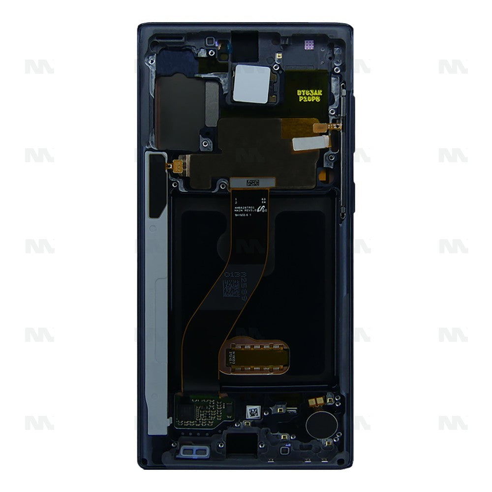 Samsung Galaxy Note 10 N970F Display And Digitizer With Frame Aura Black Service Pack