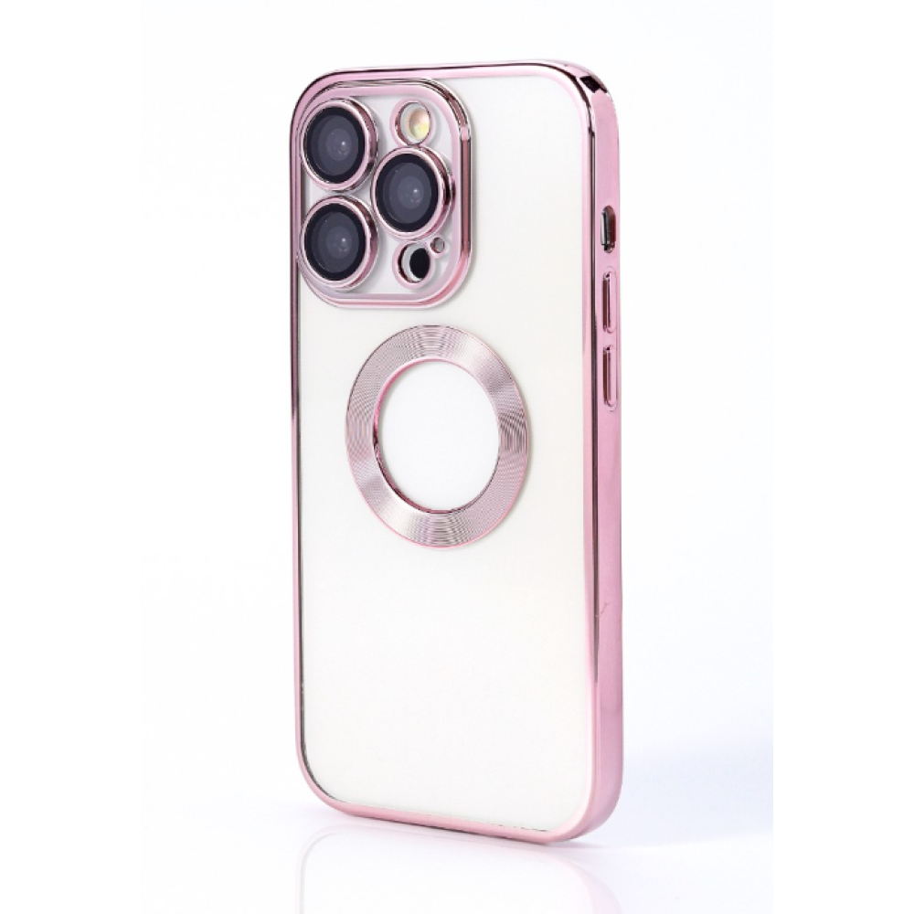 NY Glossy Phone & Camera TPU Case For iPhone 15 Pro - Pink