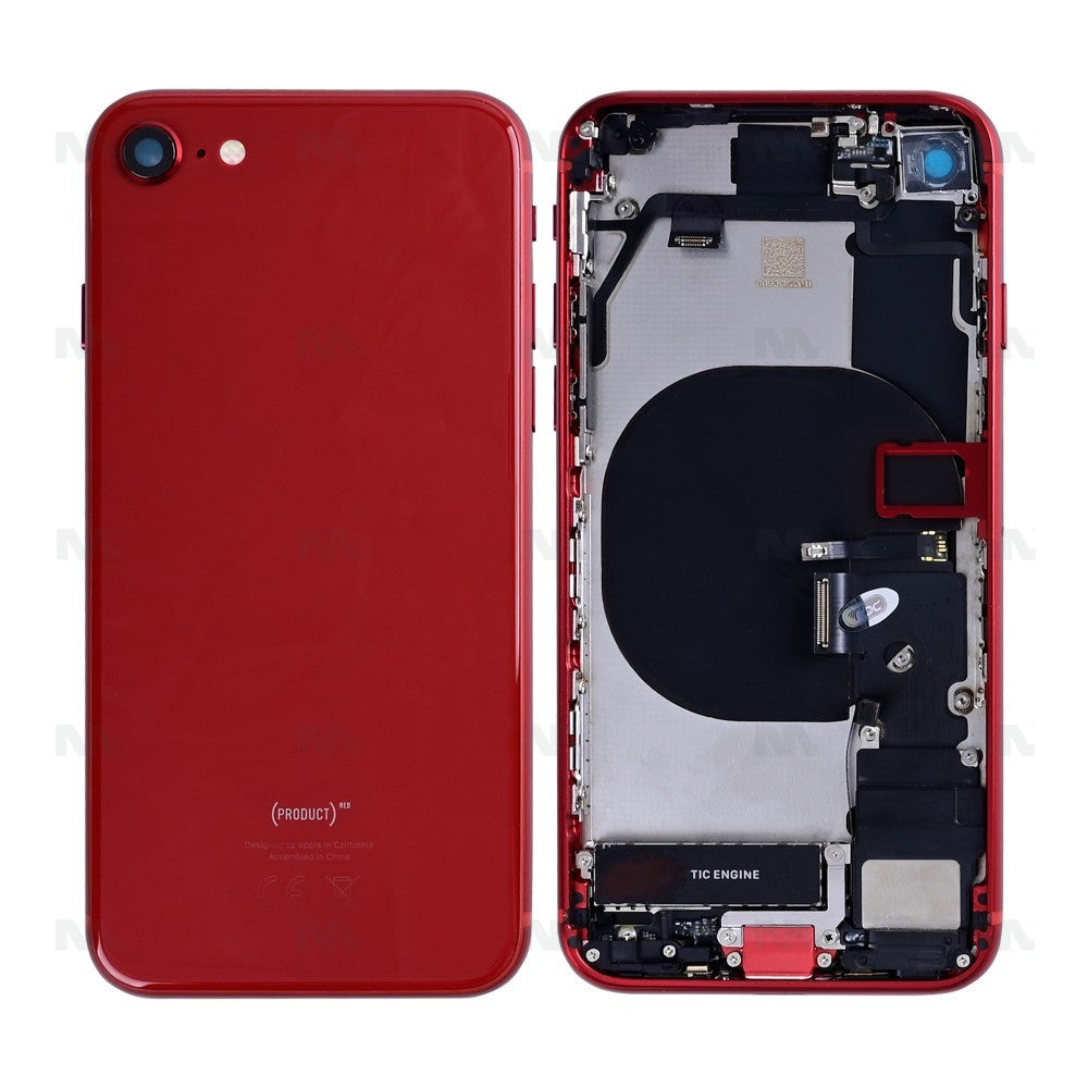 For iPhone 8 Complete Housing incl. All Small Parts Without Battery Red