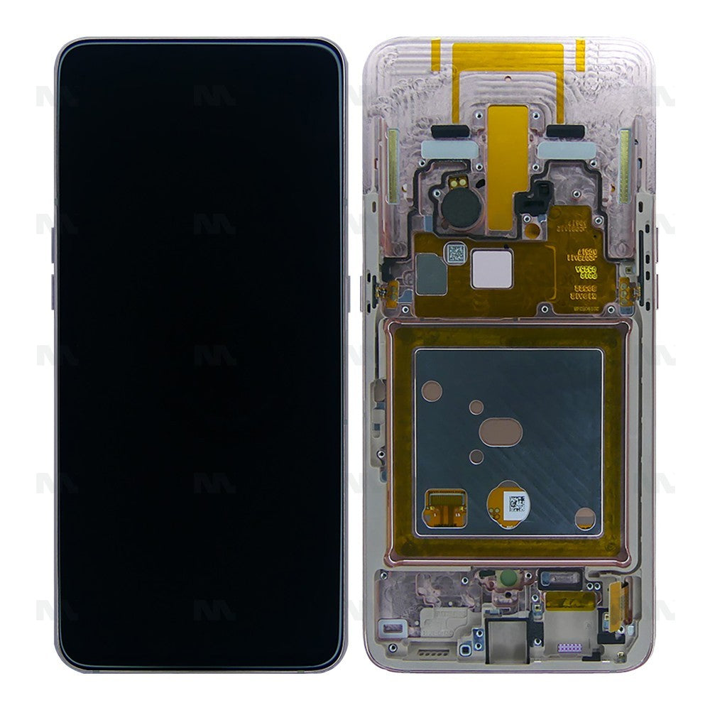 Pantalla y Digitalizador con Marco Samsung Galaxy A80 A805F Oro Ángel Repuesto Original