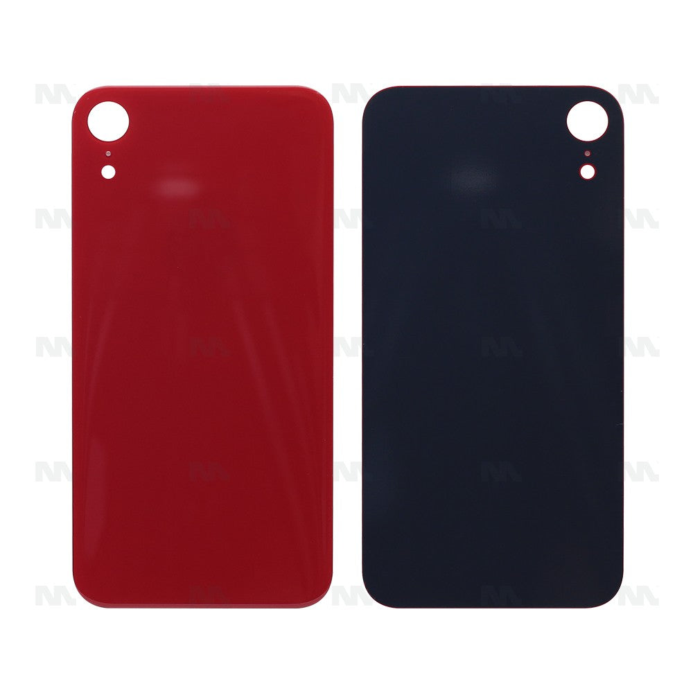 For Apple iPhone XR Back Glass, Enlarged Camera Frame Red Compatible