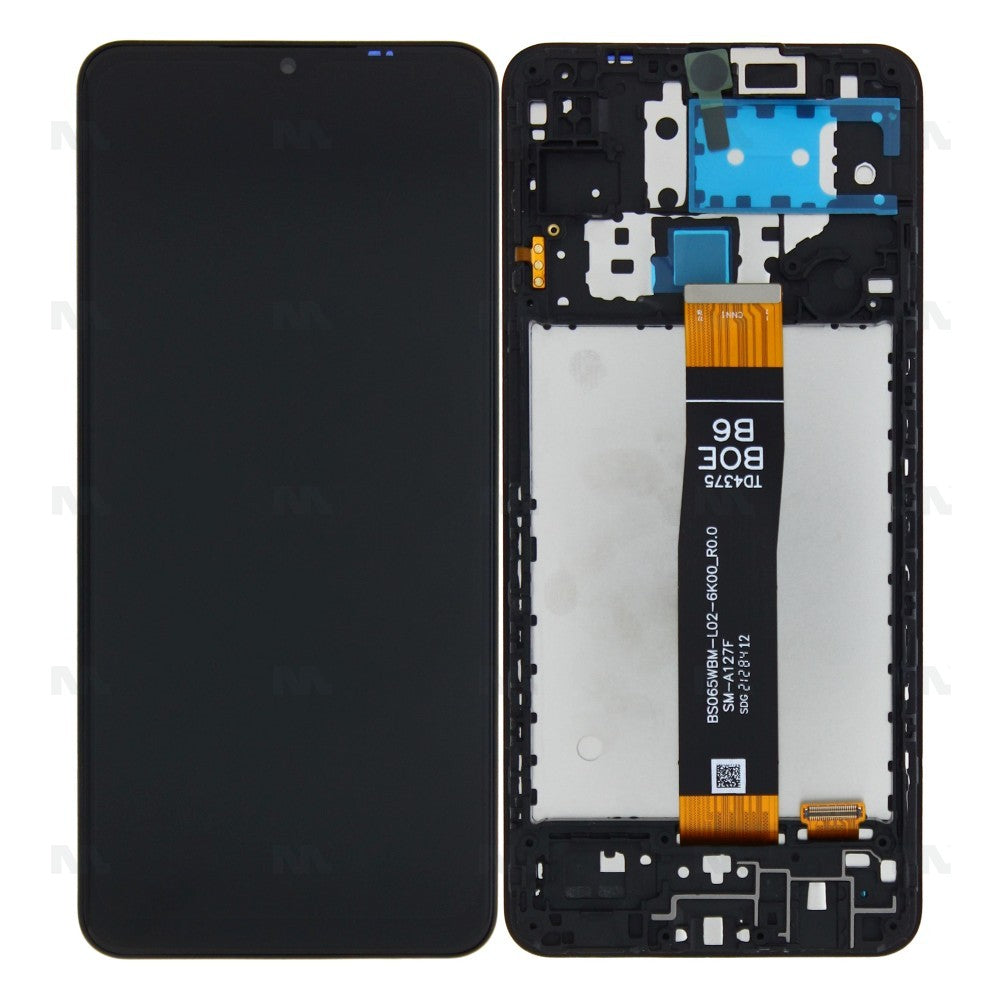Samsung Galaxy A12 Nacho A127F Display And Digitizer With Frame Black Full OEM