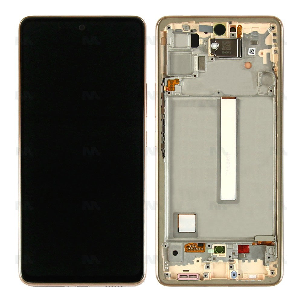 Samsung Galaxy A53 5G A536B Display And Digitizer With Frame Peach Service Pack