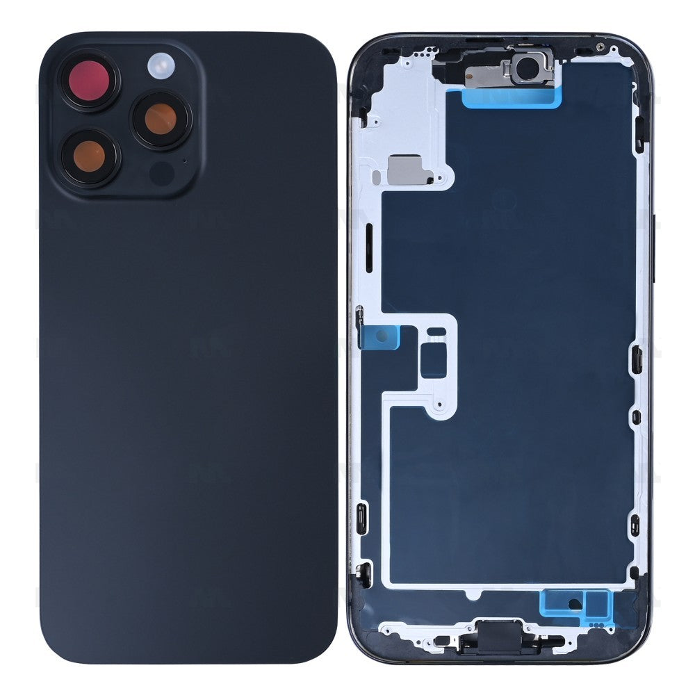 For iPhone 16 Pro Max Complete Housing Incl. All Small Parts Without Battery And Back Camera Black Titanium