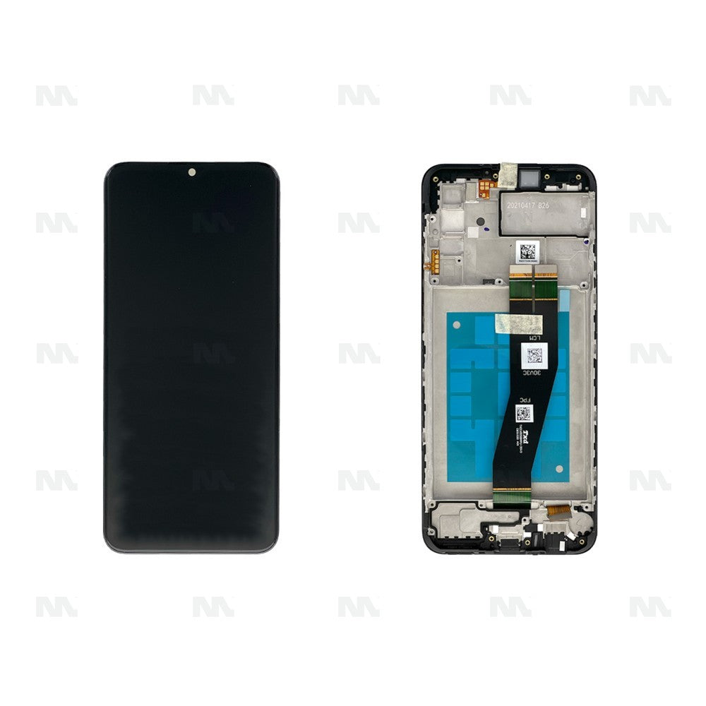 Samsung Galaxy A02s A025G Display And Digitizer With Frame Black (EU-Version) Service Pack