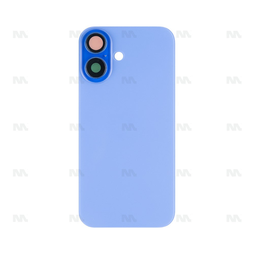 For iPhone 16 Extra Glass Without NFC, Enlarged Camera Frame Ultramarine