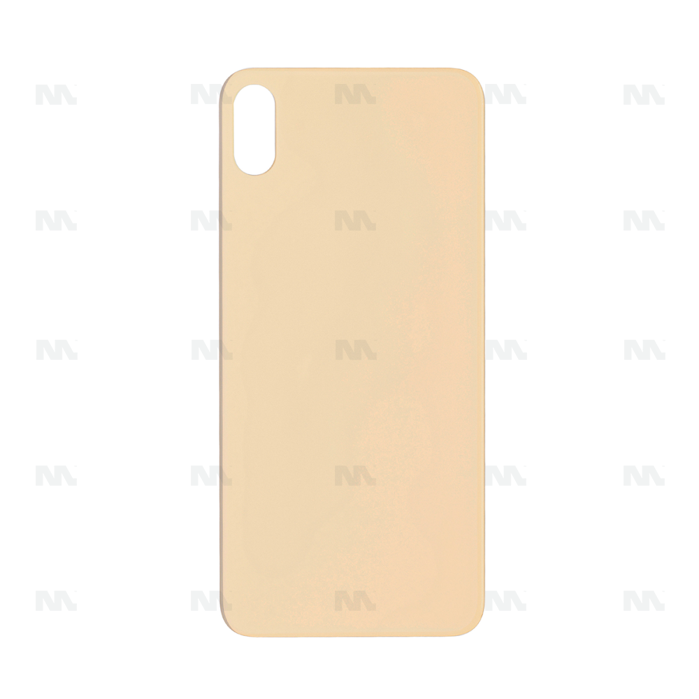 For Apple iPhone XS Max Back Glass, Enlarged Camera Frame Gold Compatible