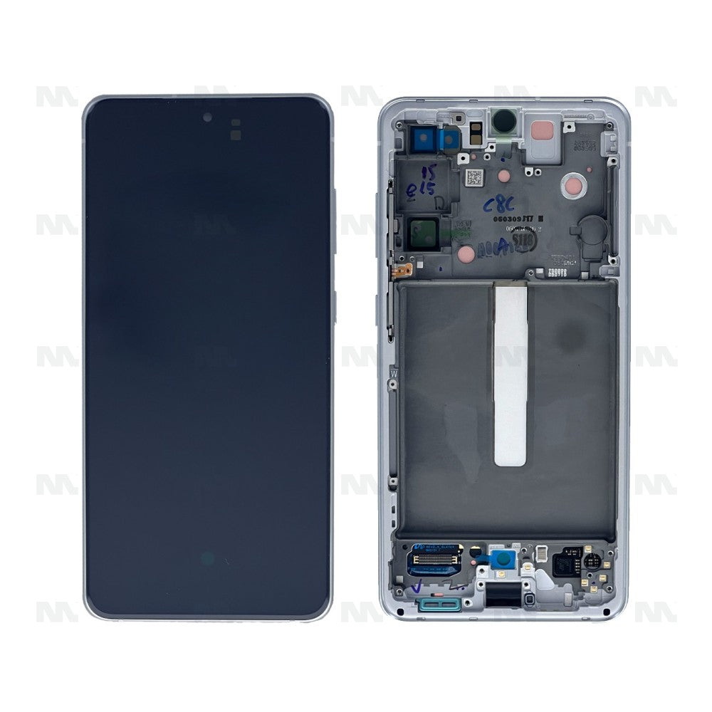 Samsung Galaxy S21 FE G990B Display And Digitizer With Frame White Service Pack