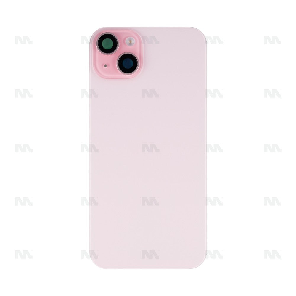 For iPhone 15 Extra Glass With NFC, Enlarged Camera Frame Pink
