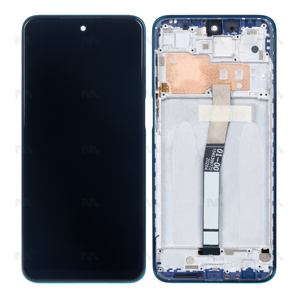 Pantalla y Digitalizador con Marco Xiaomi Redmi Note 10 Lite Azul Aurora OEM Repuesto Original