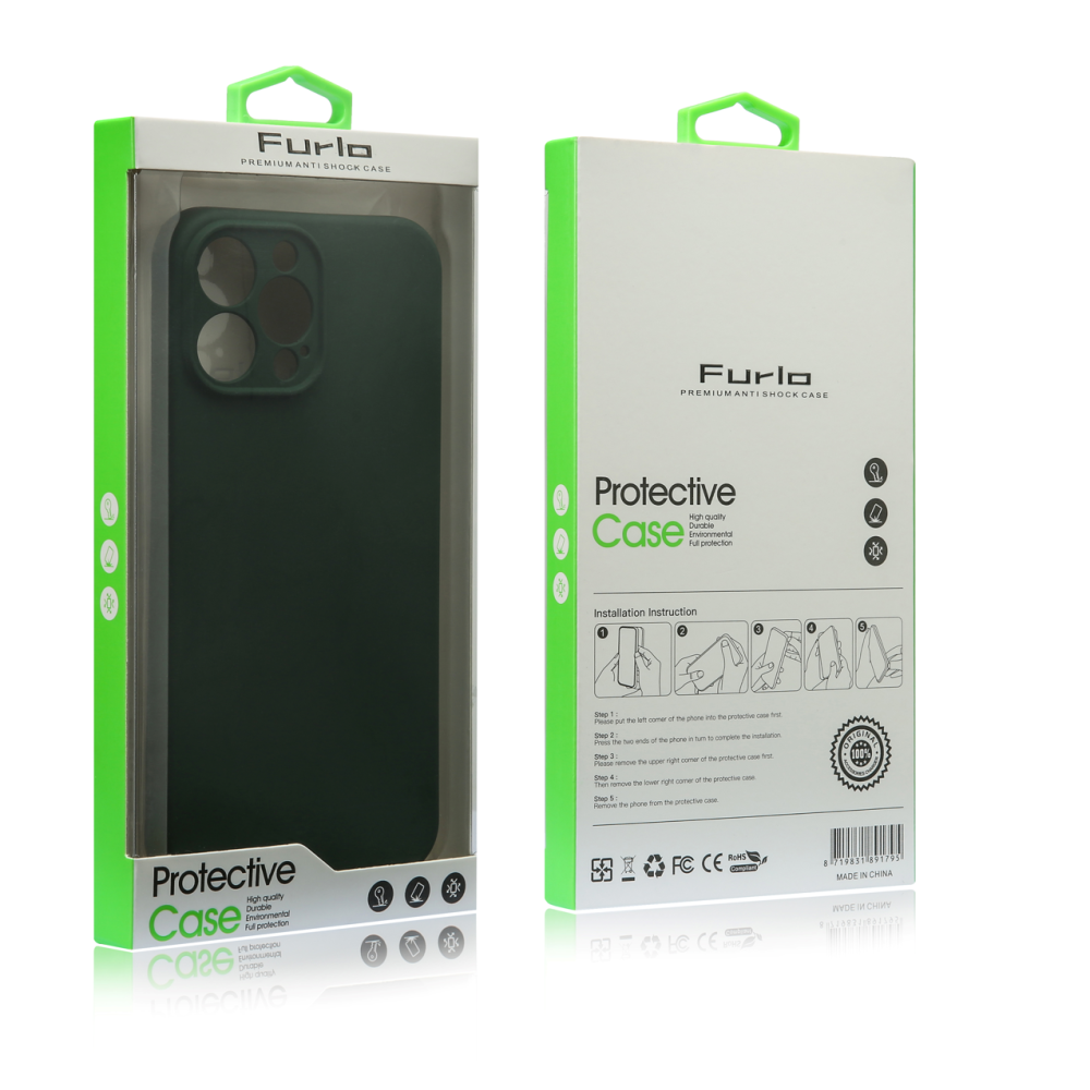 Furlo Protective Slim TPU Case For iPhone 12 - Dark Green