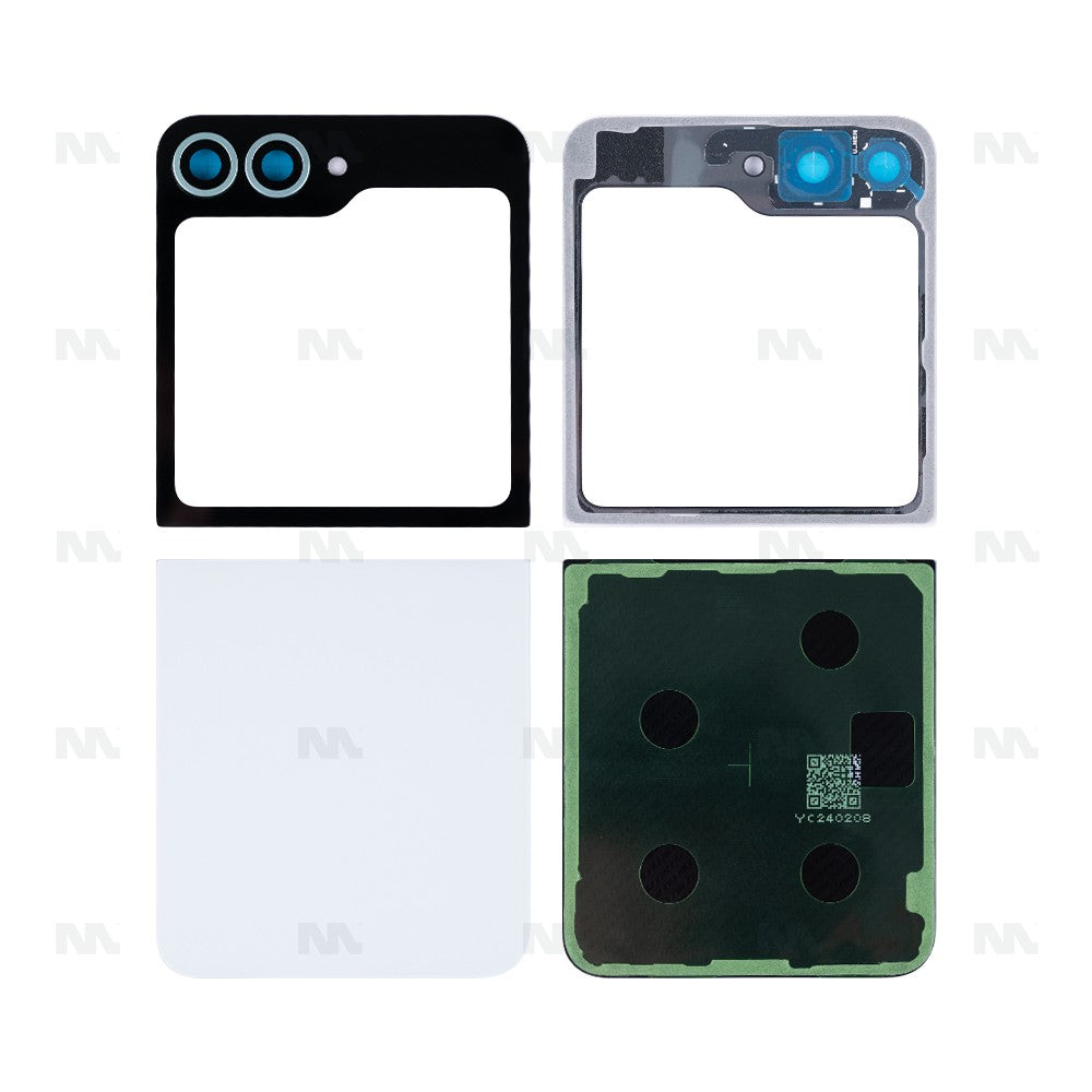 Samsung Galaxy Z Flip6 F741B Back Cover Set With Lens White EM
