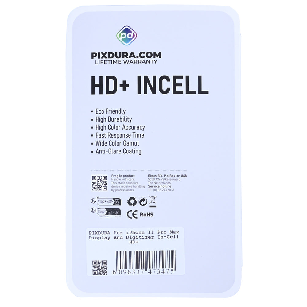 PIXDURA For iPhone 11 Pro Max Display And Digitizer In-Cell HD+