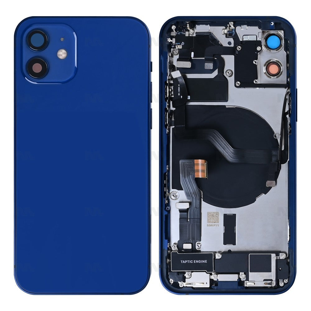 For iPhone 12 Complete Housing incl. All Small Parts Without Battery Blue
