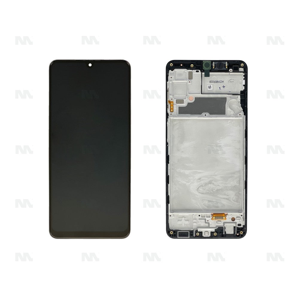 Samsung Galaxy A22 A225F Display And Digitizer With Frame Black Service Pack