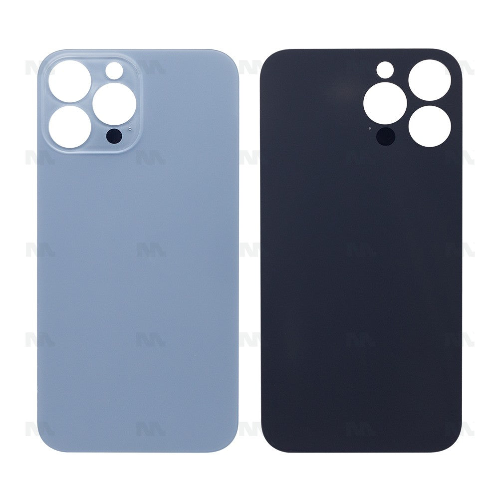 Verre Supplémentaire iPhone 13 Pro Max Bleu Sierra avec Cadre Agrandi pour Caméra - Pièce de Rechange
