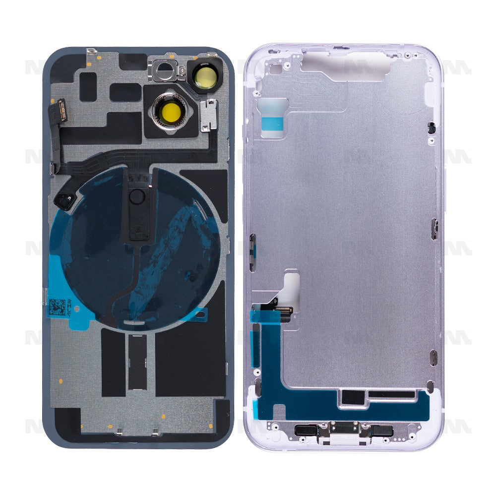 For iPhone 14 Complete Housing Incl. All Small Parts Without Battery And Back Camera Purple