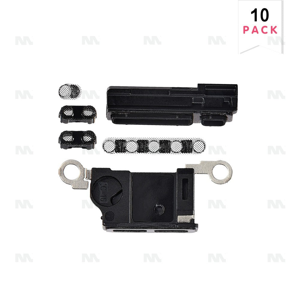 Set de Malla para Altavoz y Micrófono iPhone 16 Pro Max Negro Titanio Compatible (Paquete de 10)
