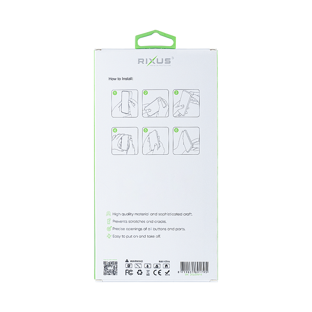 Rixus Anti-Burst Case For Samsung Galaxy A53 5G Transparent