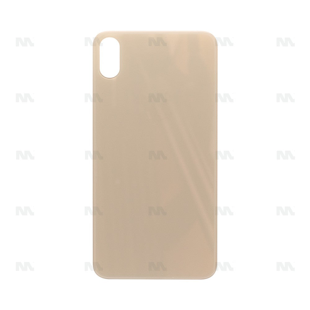 For Apple iPhone XS Max Back Glass, Enlarged Camera Frame Gold Compatible