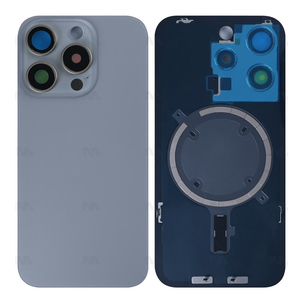 For iPhone 15 Pro Extra Glass With Enlarged Camera Frame Natural Titanium Compatible