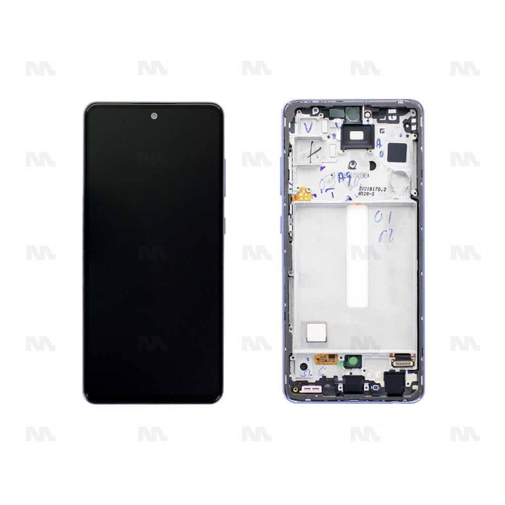 Samsung Galaxy A52s 5G A528B Display And Digitizer With Frame Awesome Violet Service Pack