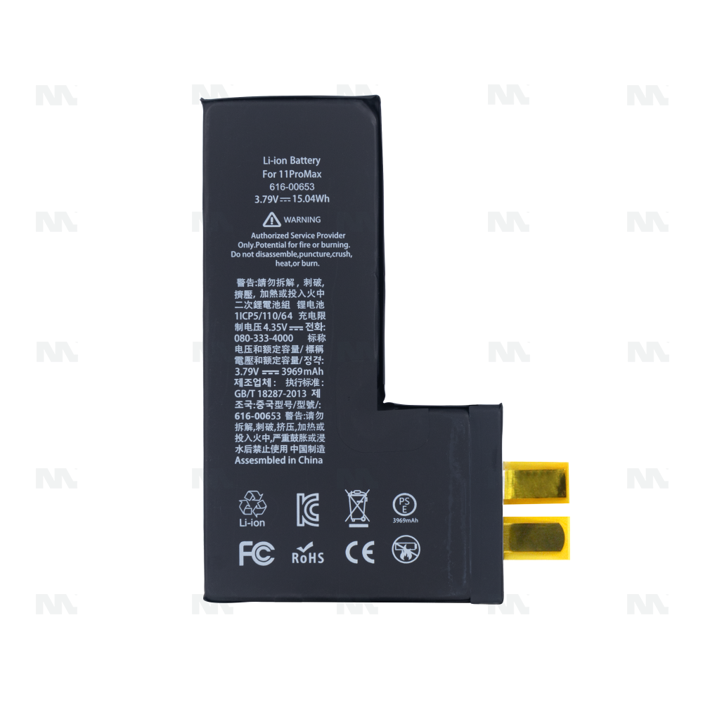 Batería iPhone 11 Pro Max 3969mAh Sin BMS No IC Repuesto Soldadura por Punto