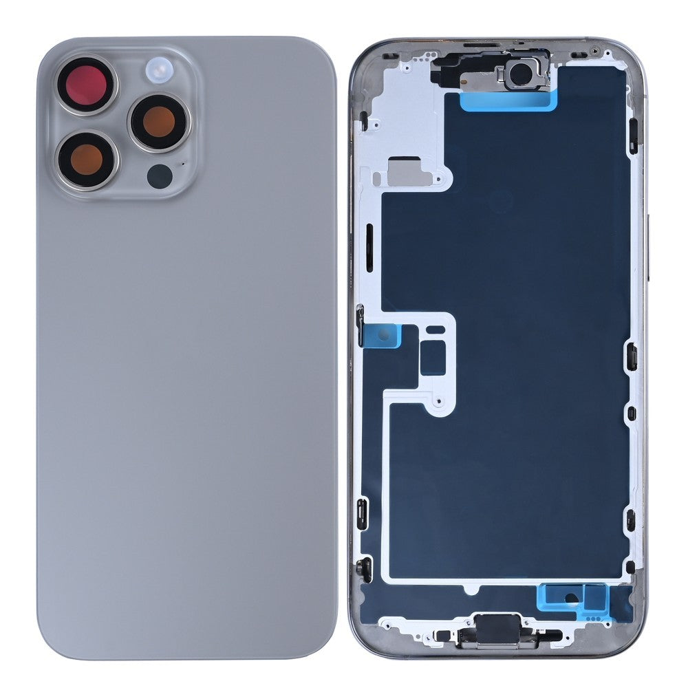 For iPhone 16 Pro Max Complete Housing Incl. All Small Parts Without Battery And Back Camera Natural Titanium