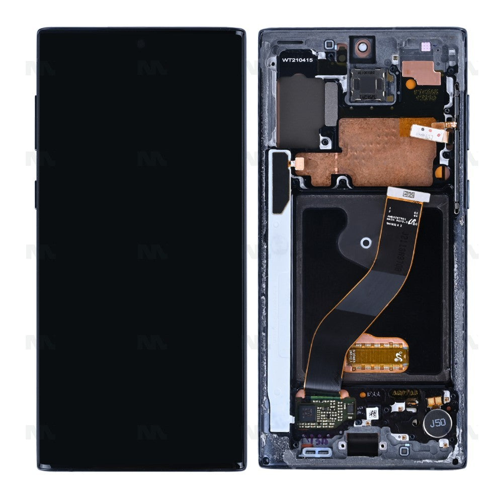 Samsung Galaxy Note 10 4G N970F Display And Digitizer With Frame Aura Black Pulled