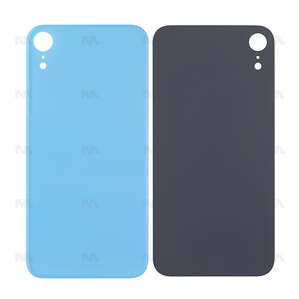 For Apple iPhone XR Back Glass, Enlarged Camera Frame Blue Compatible