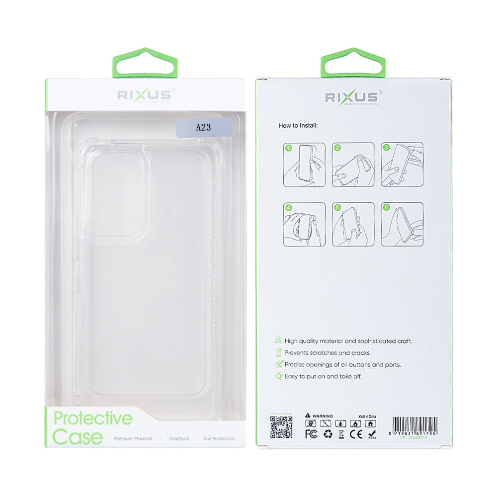 Rixus Anti-Burst Case For Samsung Galaxy A23 Transparent