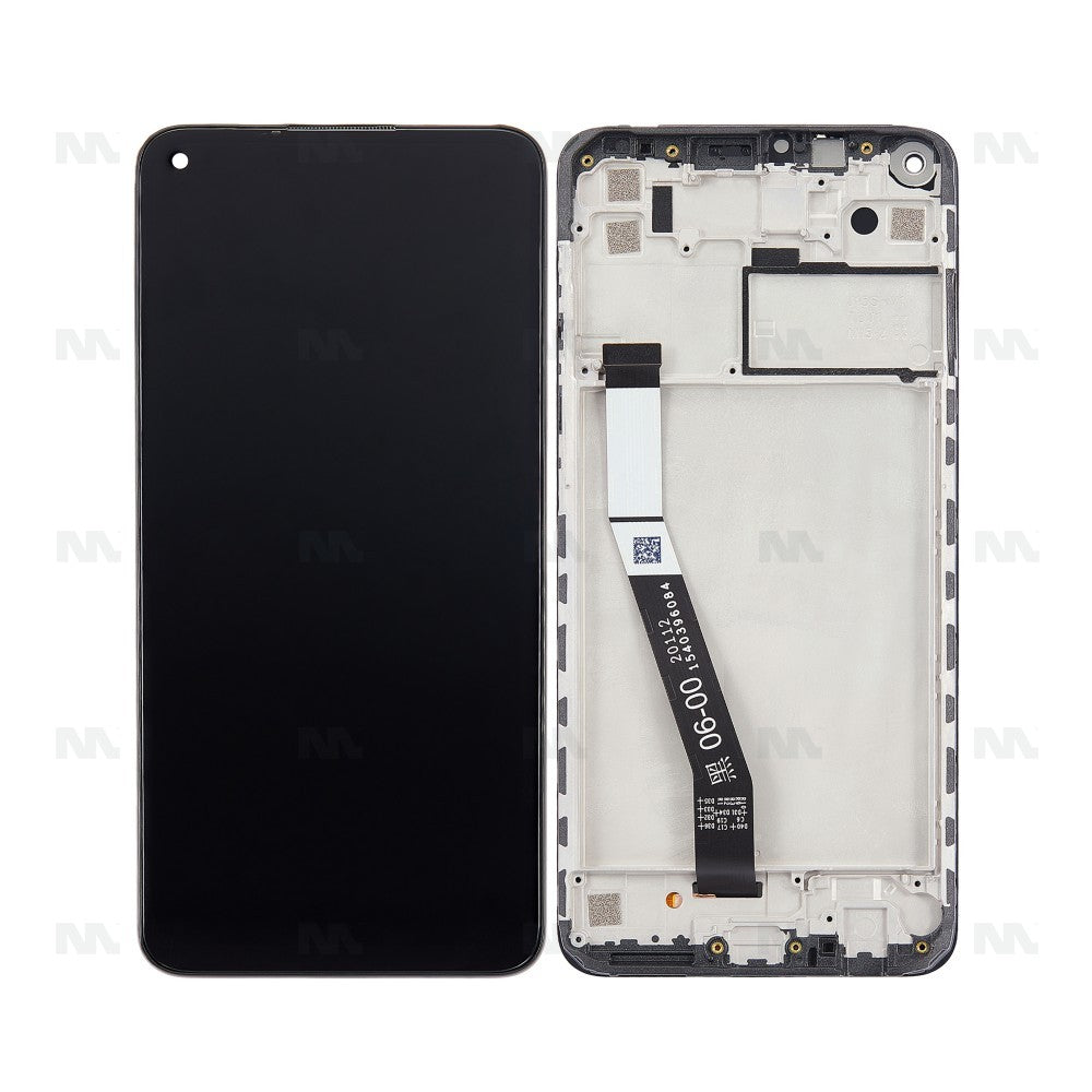 Xiaomi Redmi Note 9 Display And Digitizer With Frame Midnight Grey OEM