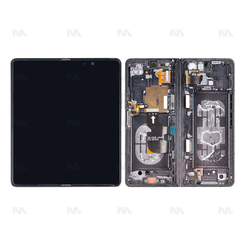 Samsung Galaxy Z Fold4 F936B Display And Digitizer With Frame Phantom Black Pulled