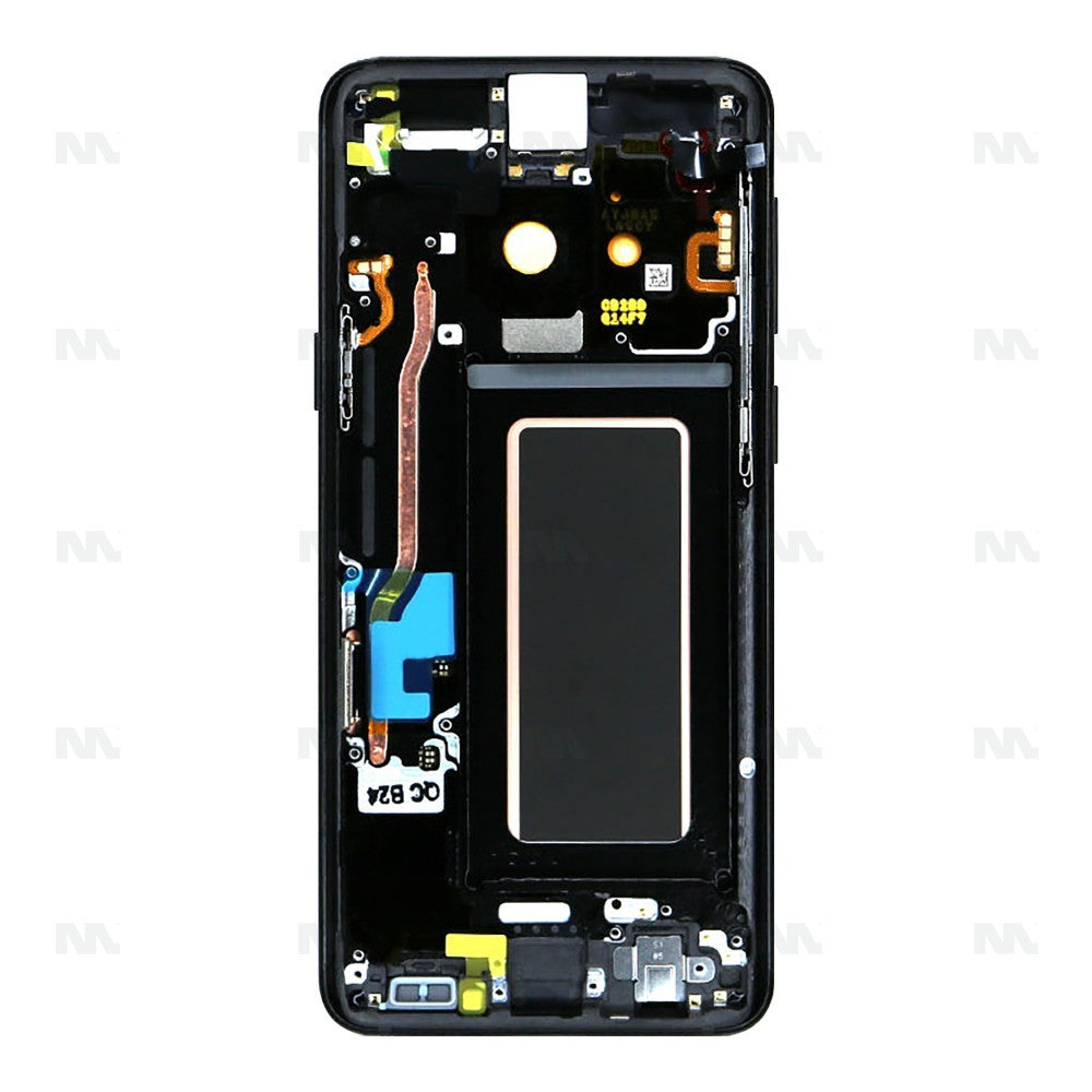 Samsung Galaxy S9 G960F Display And Digitizer With Frame Midnight Black Service Pack