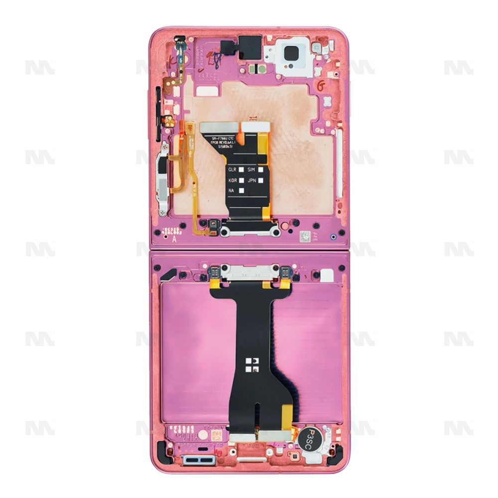 Samsung Galaxy Z Flip7 F766B Display And Digitizer With Frame Coral Red Service Pack