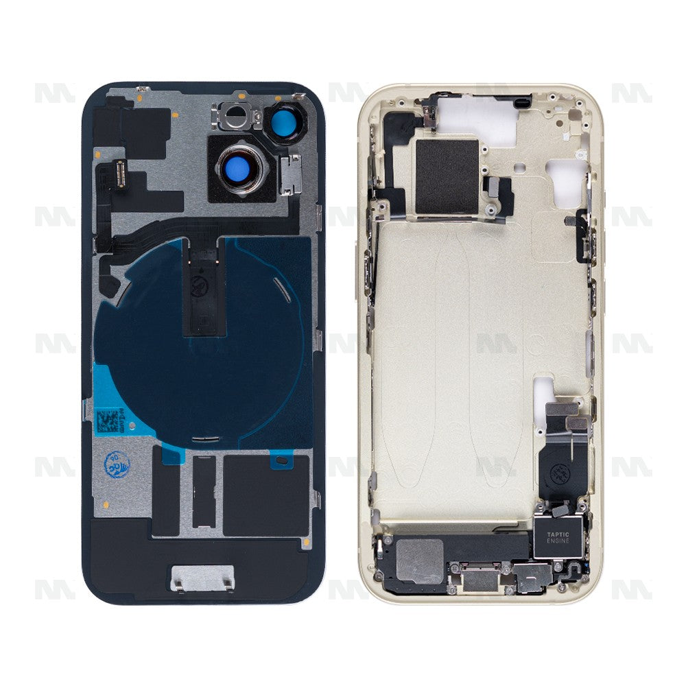 For iPhone 15 Complete Housing Incl. All Small Parts Without Battery And Back Camera Yellow