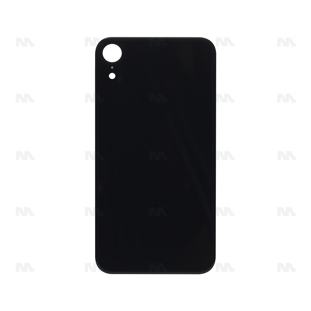 For Apple iPhone XR Back Glass, Enlarged Camera Frame Black Compatible