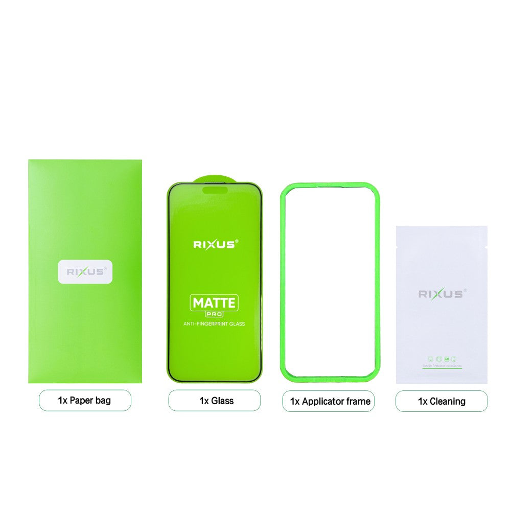 Rixus Matte Tempered Glass For Apple iPhone 16 Pro