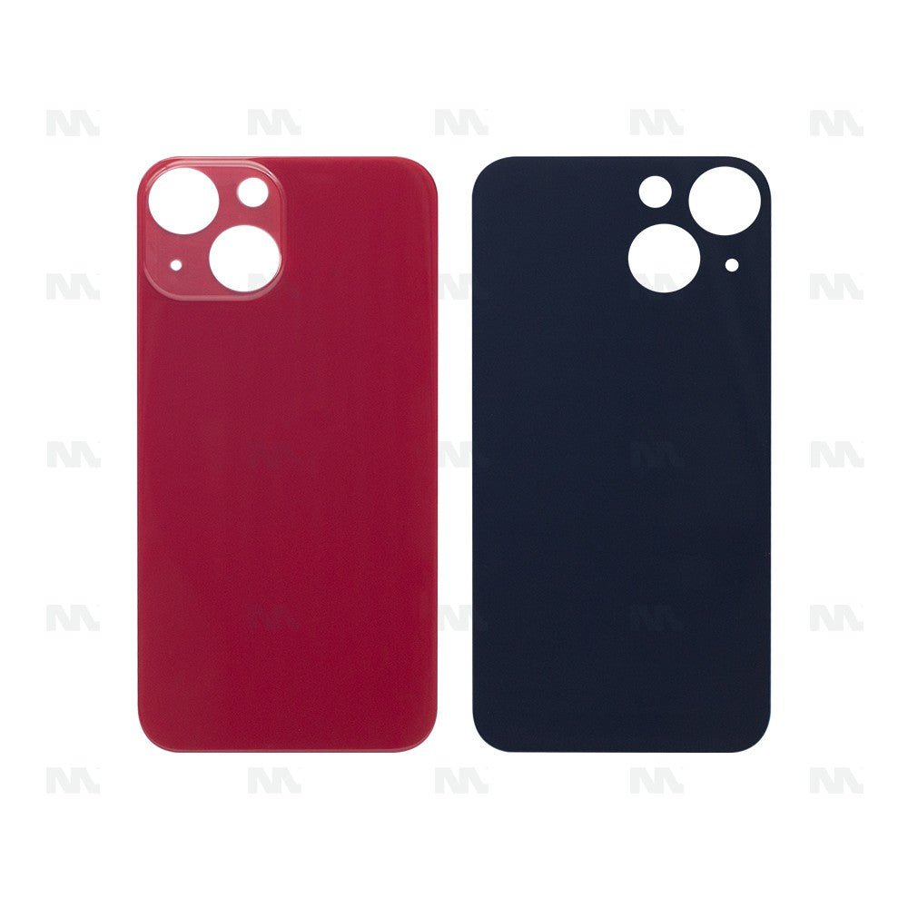 Vetro Extra Rosso per iPhone 13 Mini con Cornice Ingrandita della Fotocamera - Ricambio