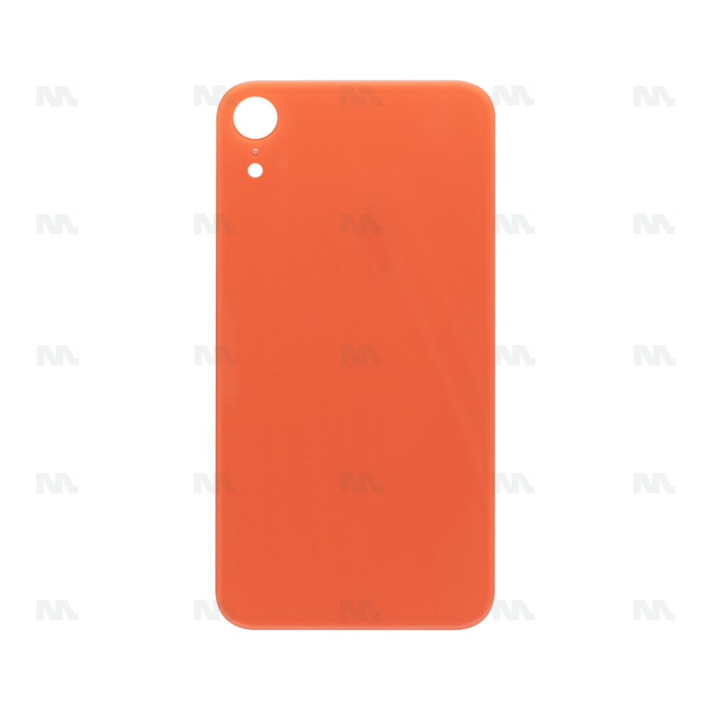 For Apple iPhone XR Back Glass, Enlarged Camera Frame Orange Compatible