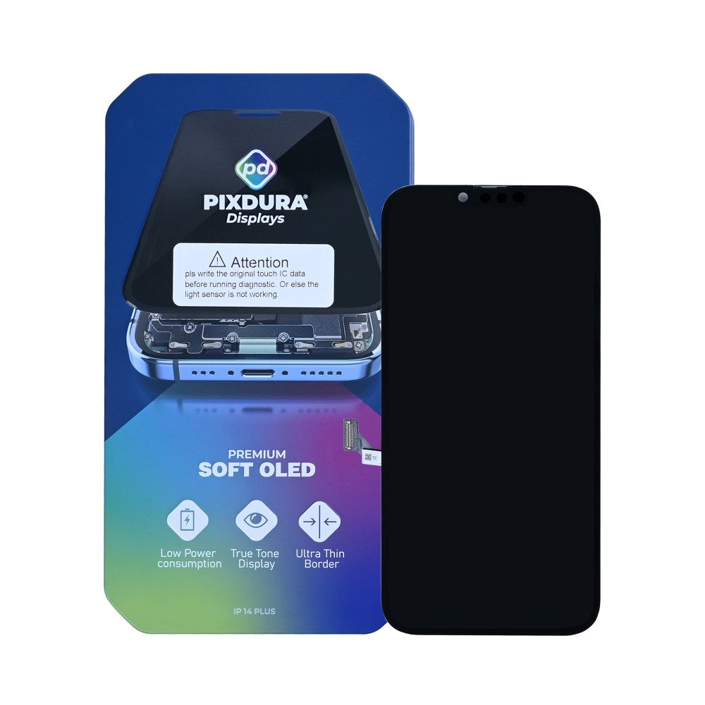 PIXDURA For iPhone 14 Plus Display And Digitizer Soft-OLED (Run Diagnostics)