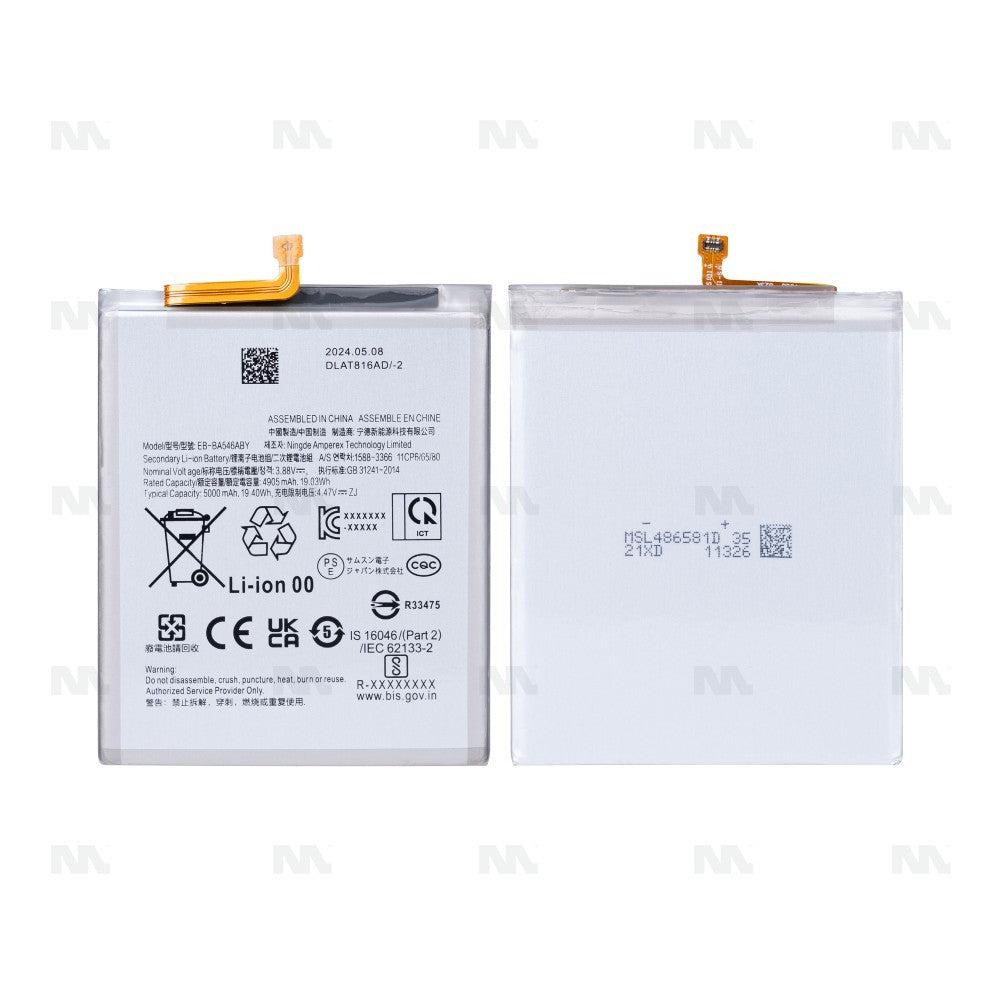 Bateria Samsung Galaxy A25 5G A256B, A34 5G A346B, A35 5G A356B, A54 5G A546B, A55 5G A556B EB-BA546ABY OEM Peça de Reposição