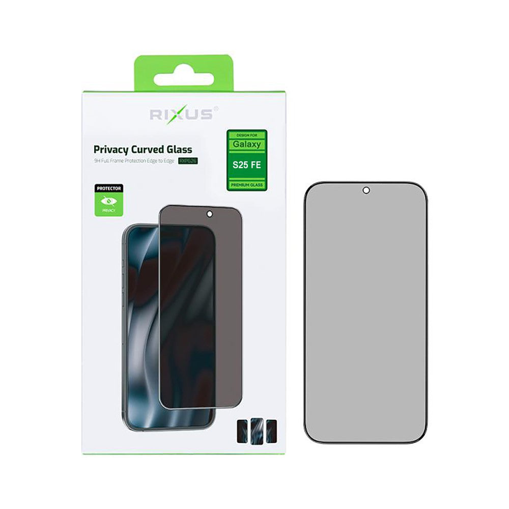 Rixus Privacy Ultra Line Tempered Glass For Samsung Galaxy S25 FE