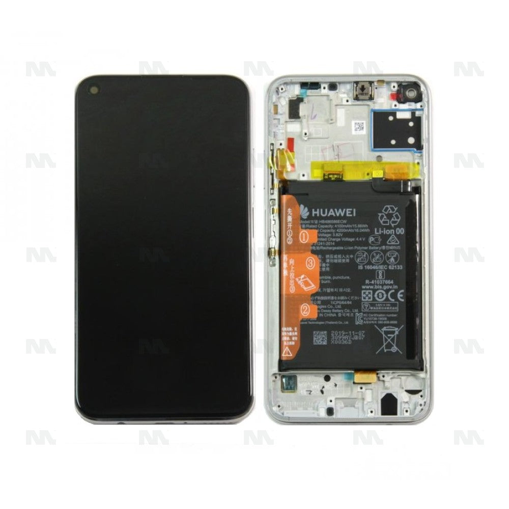 Huawei P40 Lite (JNY-LX1) OEM Service Part Screen Incl. Battery (02353KFV) - Breathing Crystal