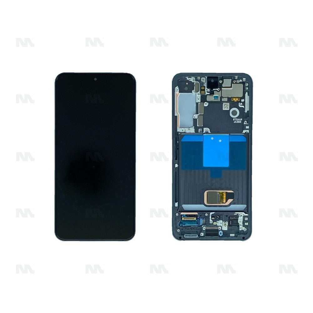 Samsung Galaxy S22 S901B Display And Digitizer With Frame Phantom Black Service Pack