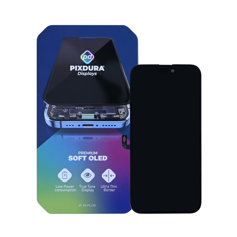PIXDURA For iPhone 16 Plus Display And Digitizer Soft-OLED Premium (IC Removable)