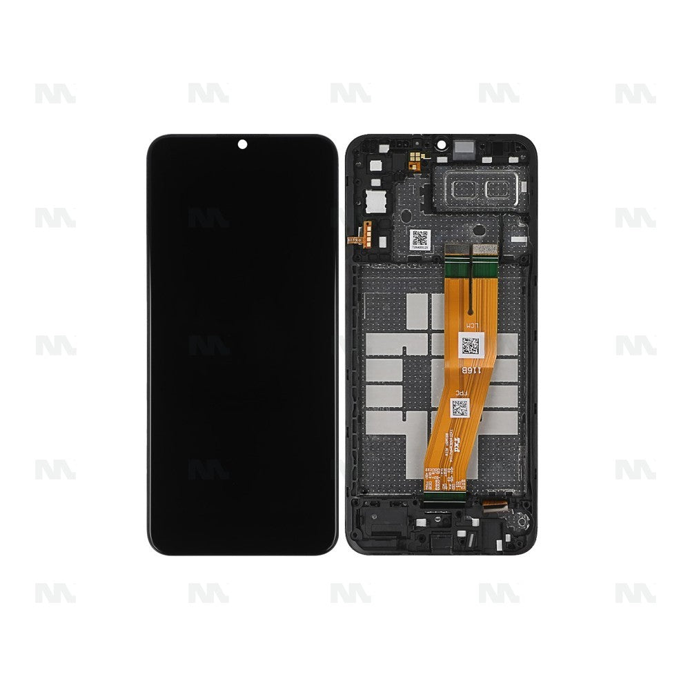 Samsung Galaxy A04e A042F Display And Digitizer With Frame Black Service Pack